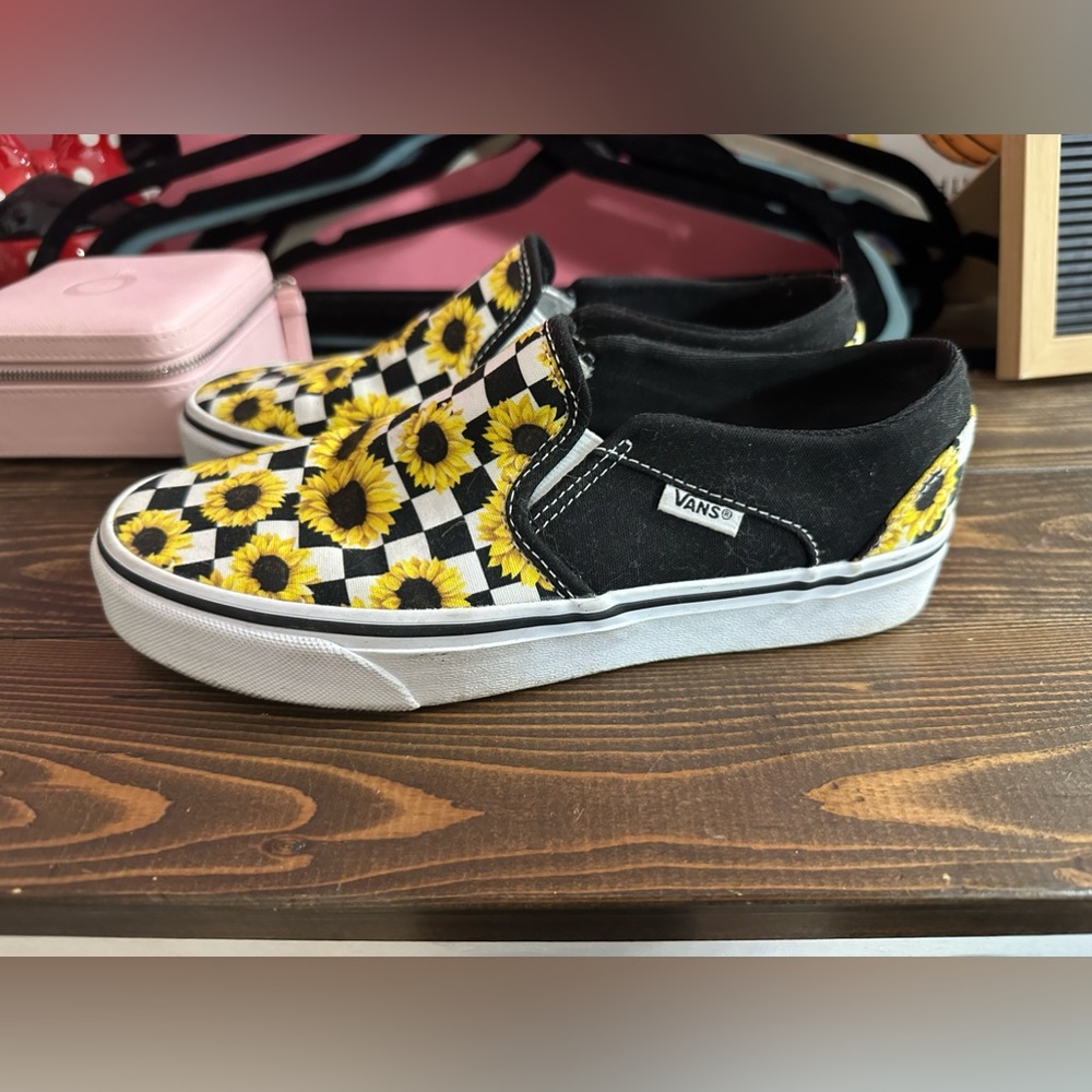 Sunflower slip on vans